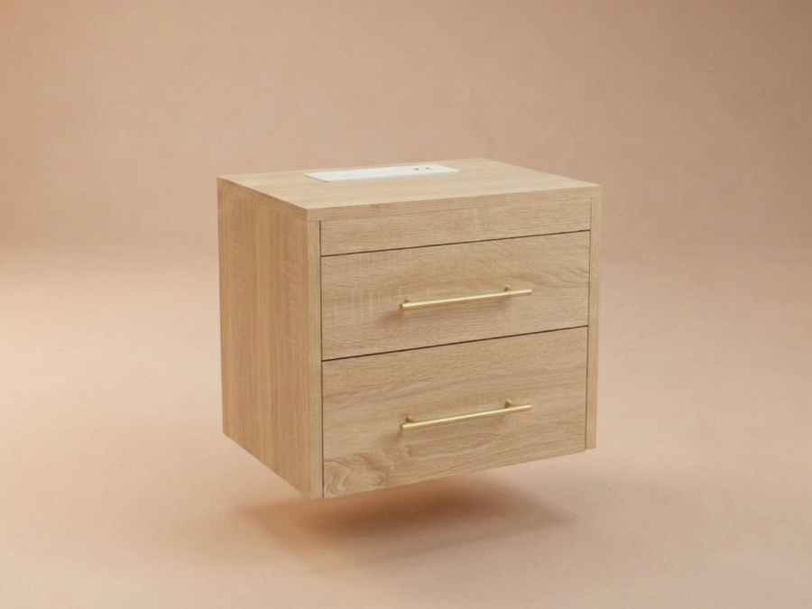 Integrated floating nightstand